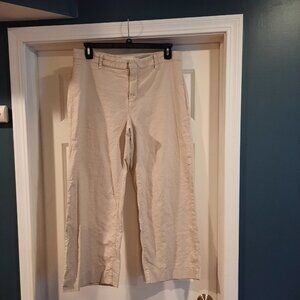 Frank & Eileen Cream Wexford Wide Leg Pants